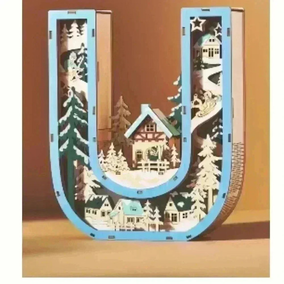 WONDERLAND SCENE MONOGRAM U ANTHROPOLOGIE - Picture 1 of 1
